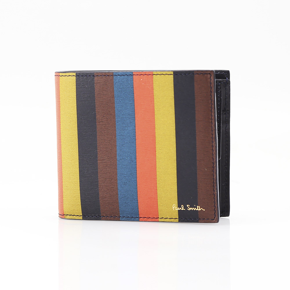 ポールスミス Paul Smith 折財布 BRIGHT STRIPE折小銭付 AUXC4833/W785A【FITHOUSE ONLINE SHOP】