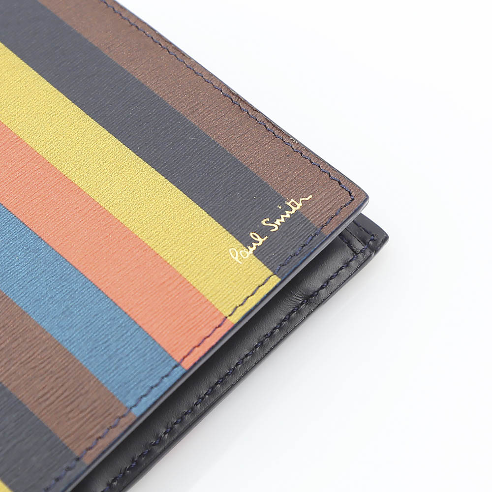ポールスミス Paul Smith 折財布 BRIGHT STRIPE折小銭付 AUXC4833/W785A【FITHOUSE ONLINE SHOP】