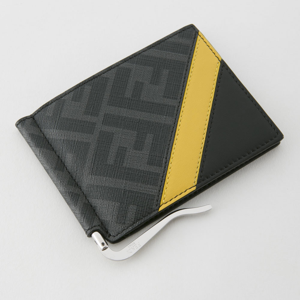 フェンディ FENDI DIAGONAL FF折札マネークリップ 7M0281-A9XS【FITHOUSE ONLINE SHOP】