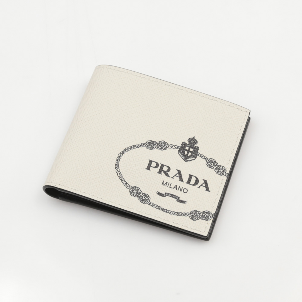 プラダ PRADA 折財布 SAF.PRINT折小銭無/TALCO-NERO 2MO513-2MB8【FITHOUSE ONLINE SHOP】