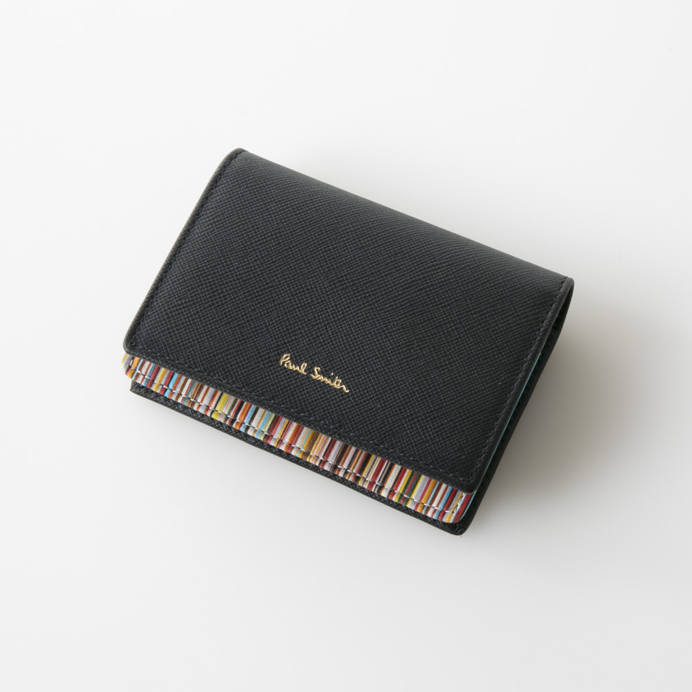 レザーPaul Smith MULTI STRIPE カードケース - 名刺入れ/定期入れ