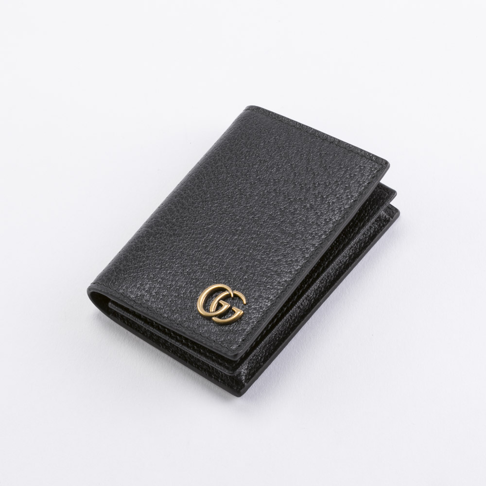 GUCCI グッチ GG MARMONTレザーカードケース 428737DJ20T/1000 ブラック【FITHOUSE ONLINE SHOP】