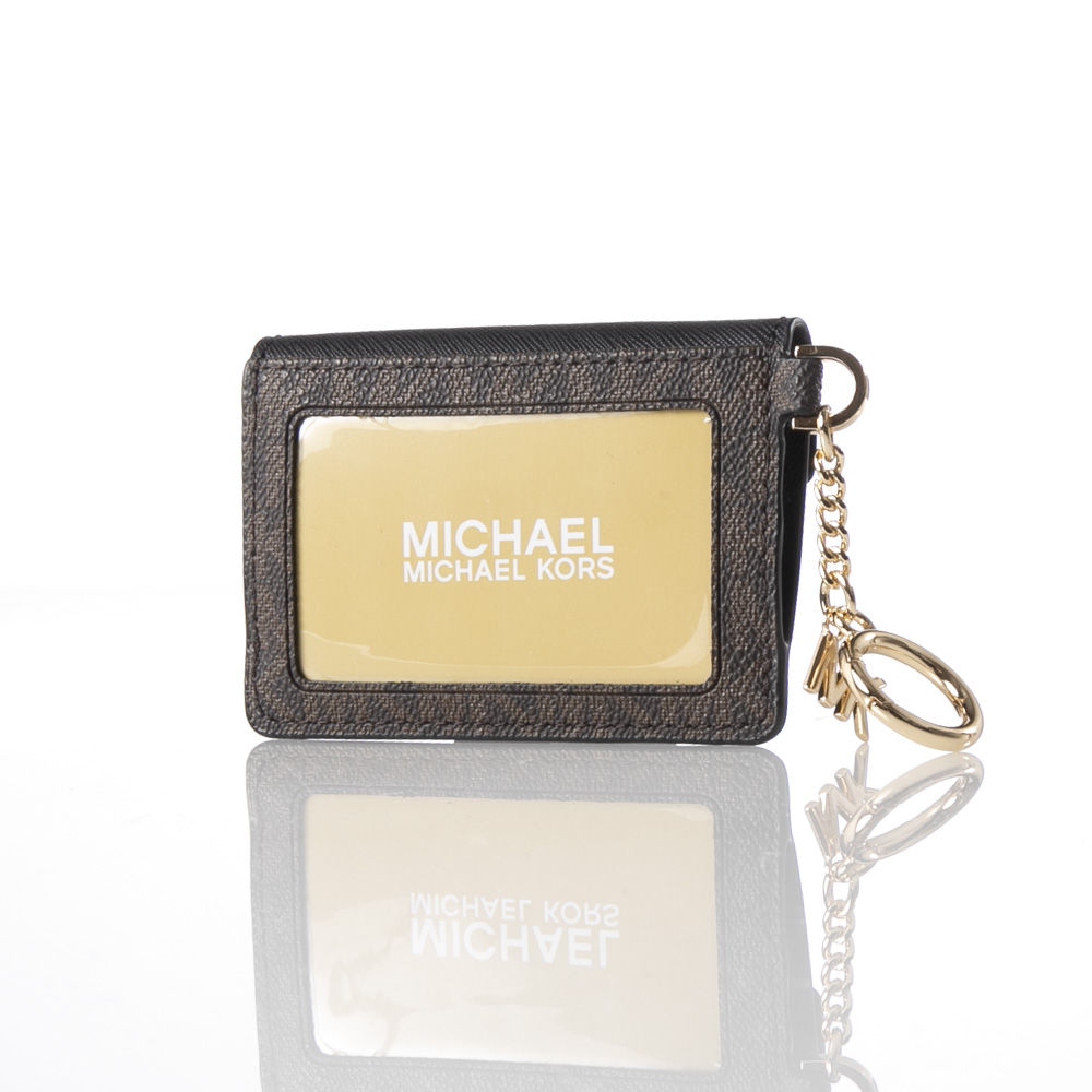 マイケルコース MICHAEL KORS カードケース KALA PVCシグネチャーSMキーリング付カードケース 35F0GW9D1B/O【FITHOUSE ONLINE SHOP】