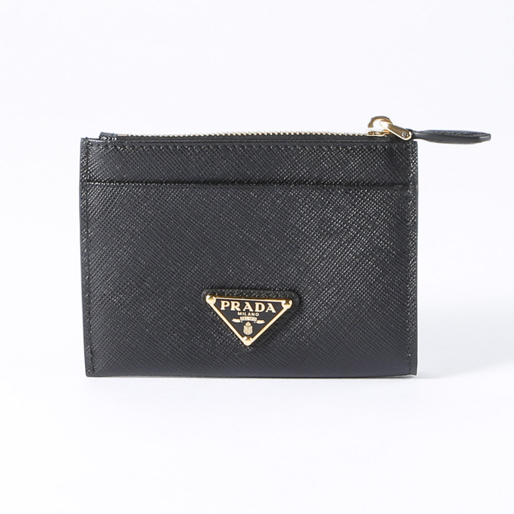 プラダ PRADA カードケース SAFFIANO TRIANGOLO ファスナー小銭+カードケース/NERO 1MC026-QHH【FITHOUSE ONLINE SHOP】