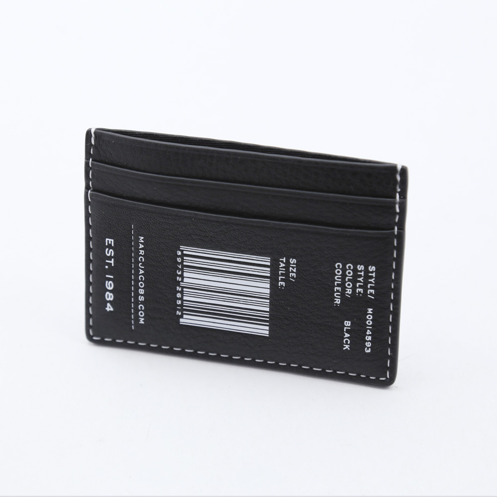 マークジェイコブス MARCJACOBS カードケース TEXTURED TAGカードケース M0014871 001-BK ブラック／ホワイト【FITHOUSE ONLINE SHOP】