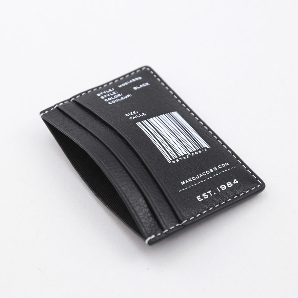 マークジェイコブス MARCJACOBS カードケース TEXTURED TAGカードケース M0014871 001-BK ブラック／ホワイト【FITHOUSE ONLINE SHOP】