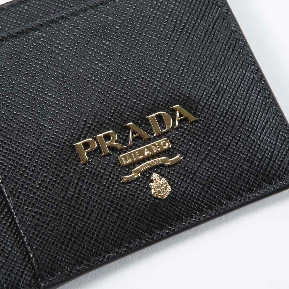 プラダ PRADA SAFFIANO METALマチ無カードケース/NERO 1MC053-QWA 