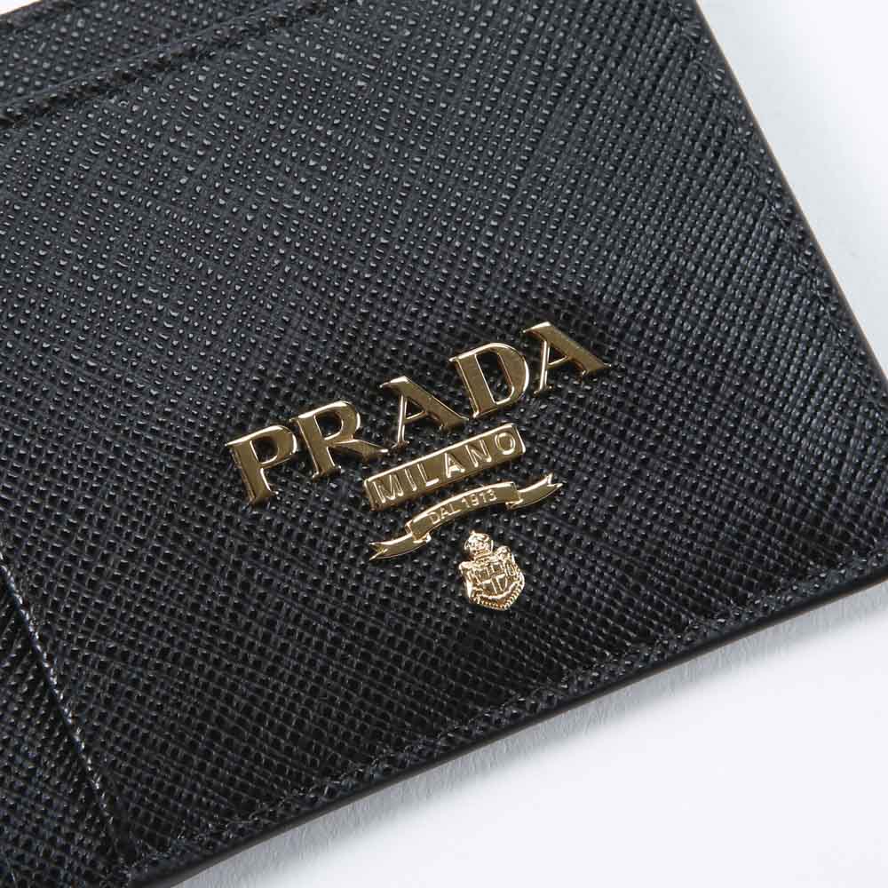 プラダ PRADA SAFFIANO METALマチ無カードケース/NERO 1MC053-QWA【FITHOUSE ONLINE SHOP】