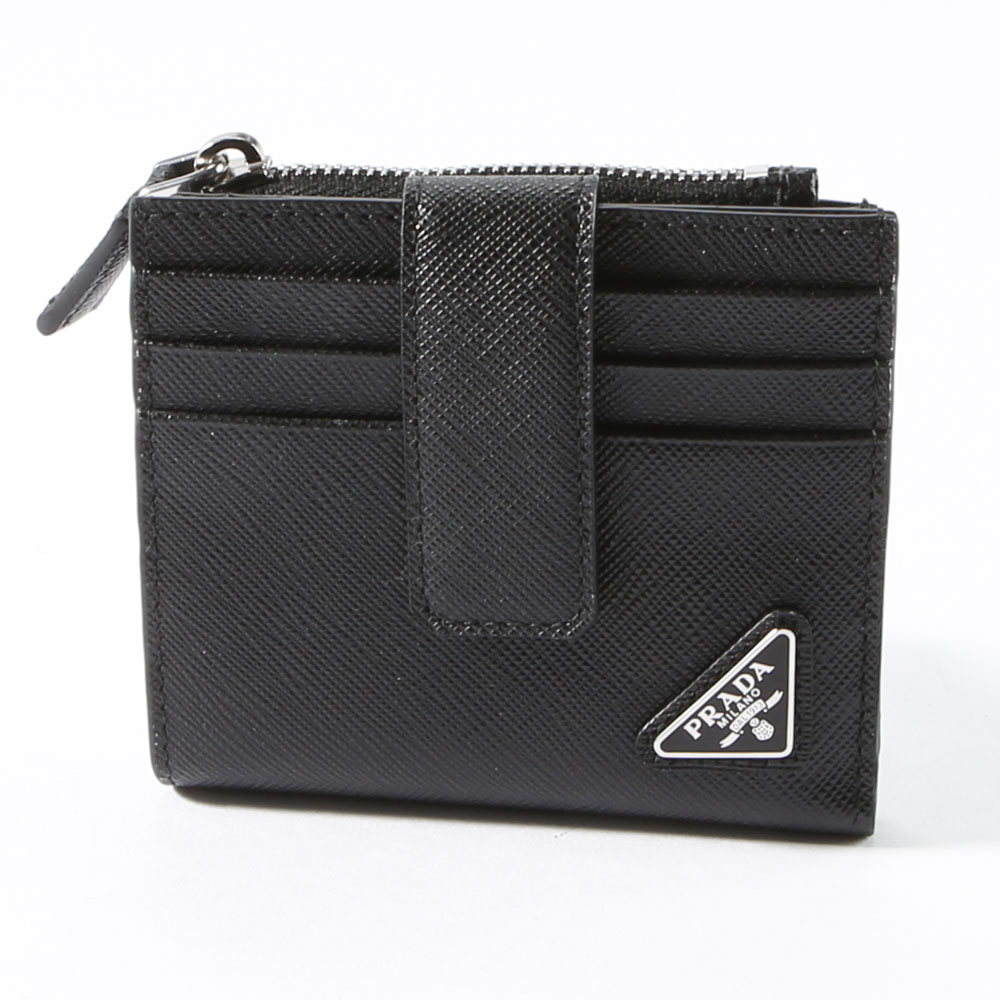 プラダ PRADA 折財布 SAFFIANO TRIANGOLO カードホルダー 小銭入付