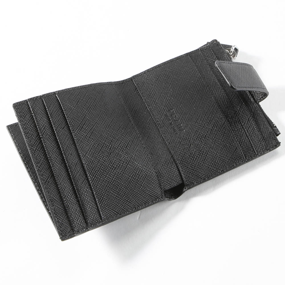 プラダ PRADA 折財布 SAFFIANO TRIANGOLO カードホルダー 小銭入