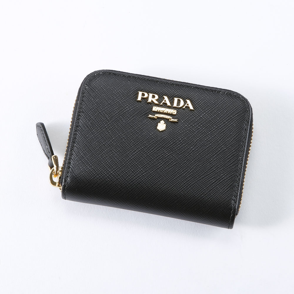 クリアランス通販 PRADA コインケース（NERO） プラダ 折り財布