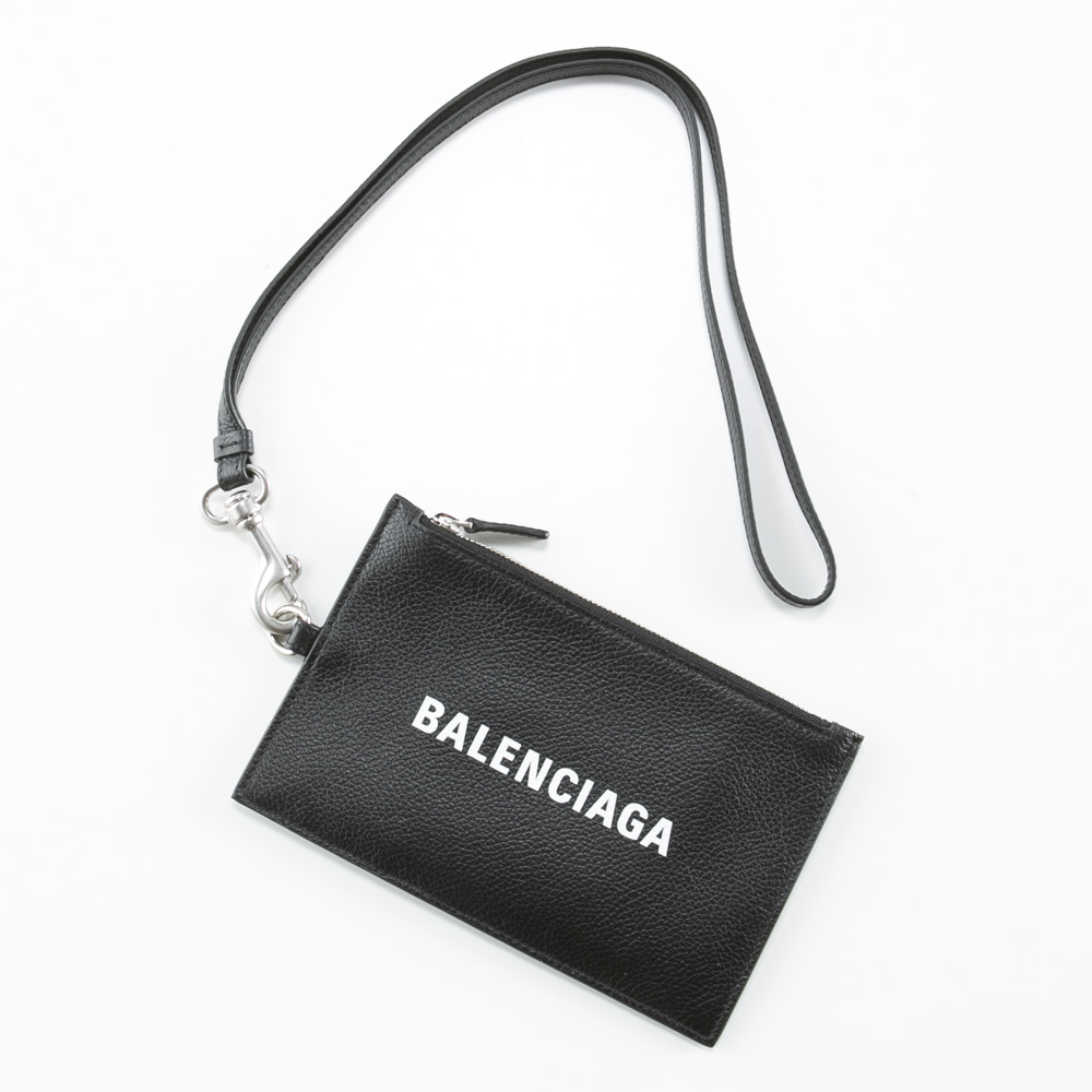 バレンシアガ BALENCIAGA 小銭入れ+カードケース CASH ロゴグレイン