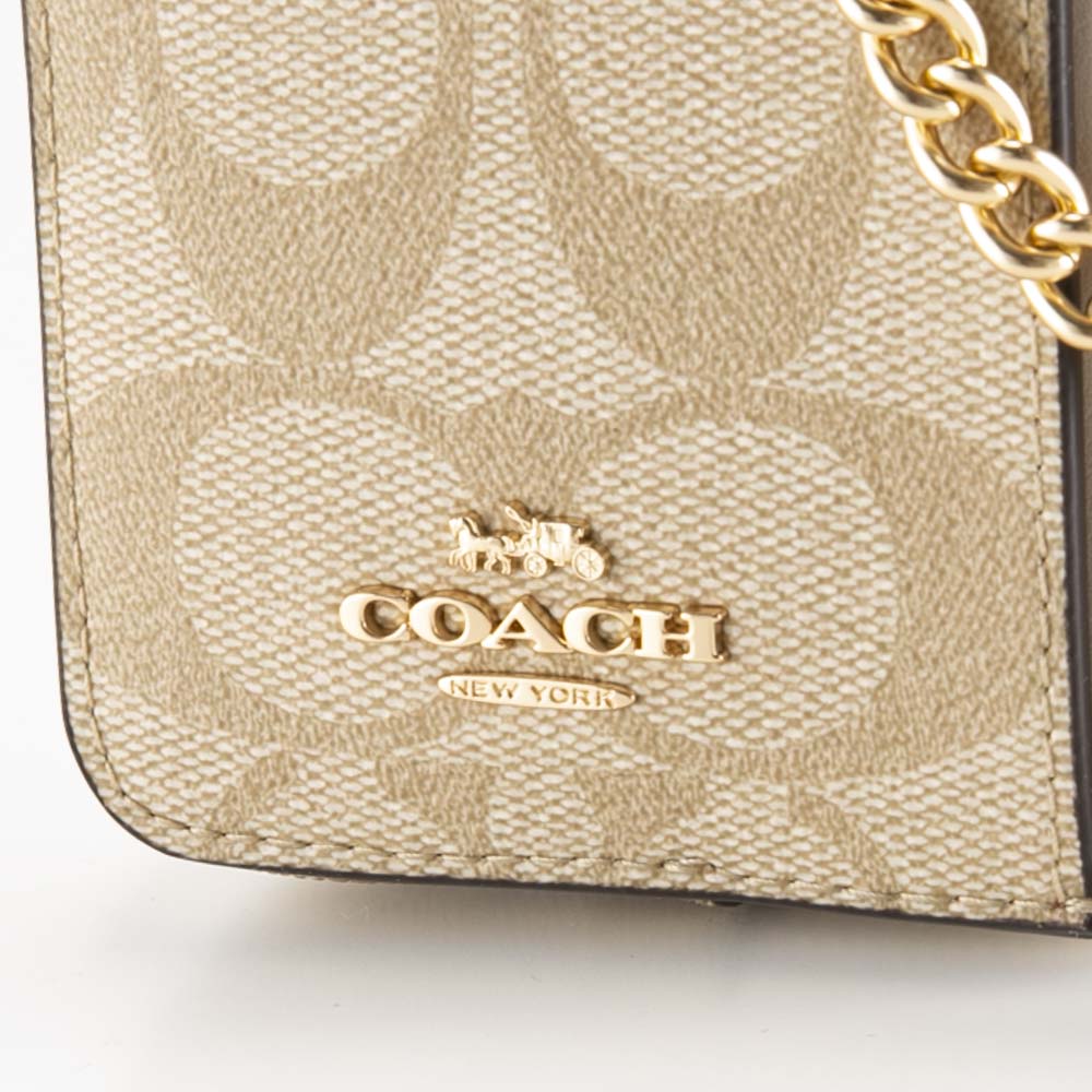 コーチ COACH 小銭入れ PVC シグネチャー チェーン付コインケース C0058【FITHOUSE ONLINE SHOP】