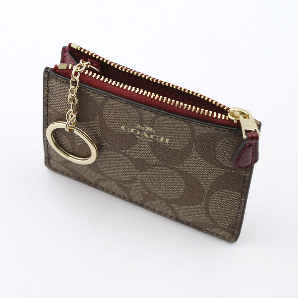COACH OUTLET コーチアウトレット シグネPVCキーリング付小銭 F16107/IMNHK ベージュ／コンビ【FITHOUSE ONLINE SHOP】