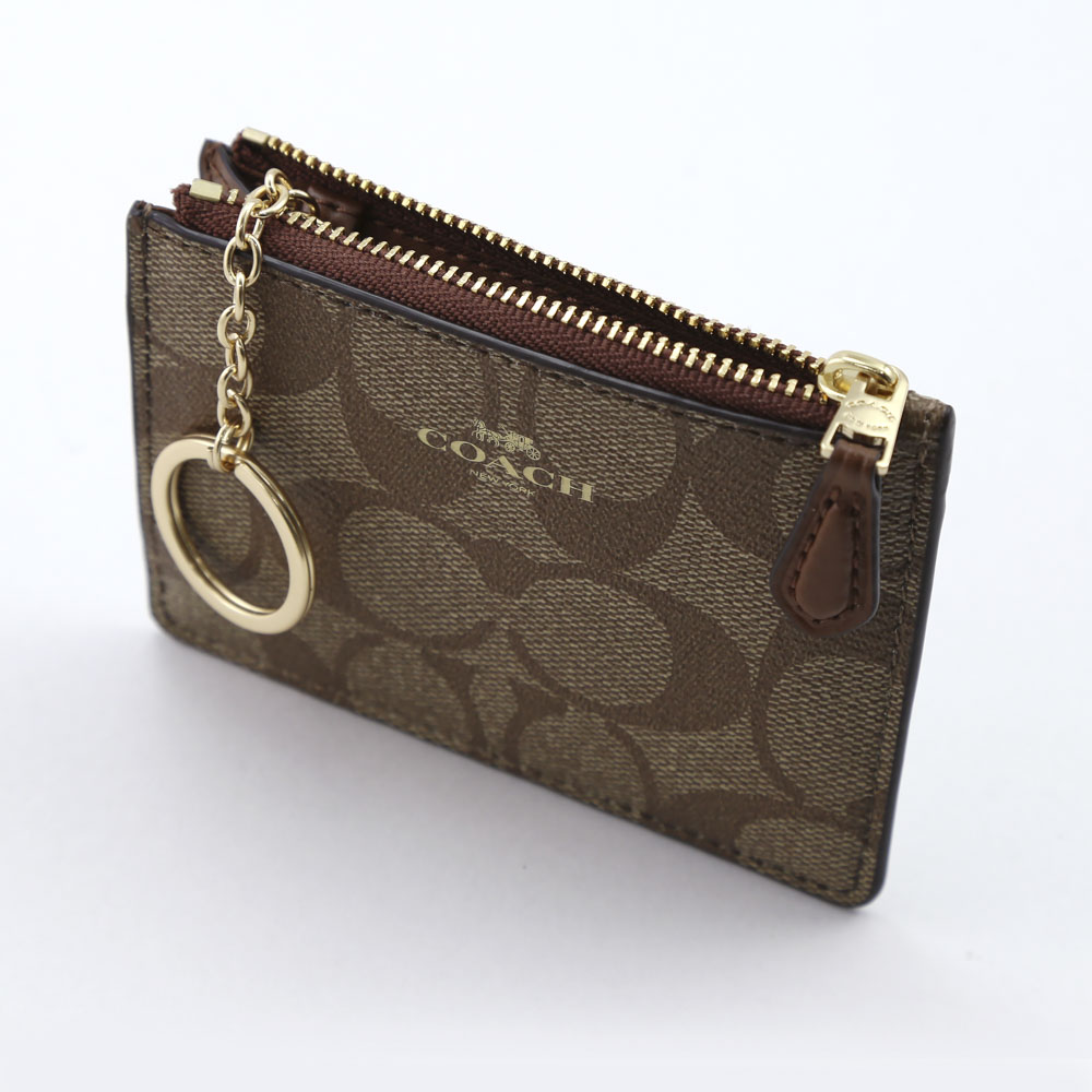 COACH OUTLET コーチアウトレット シグネPVCキーリング付小銭 F16107/IMNHK ベージュ／コンビ【FITHOUSE ONLINE SHOP】
