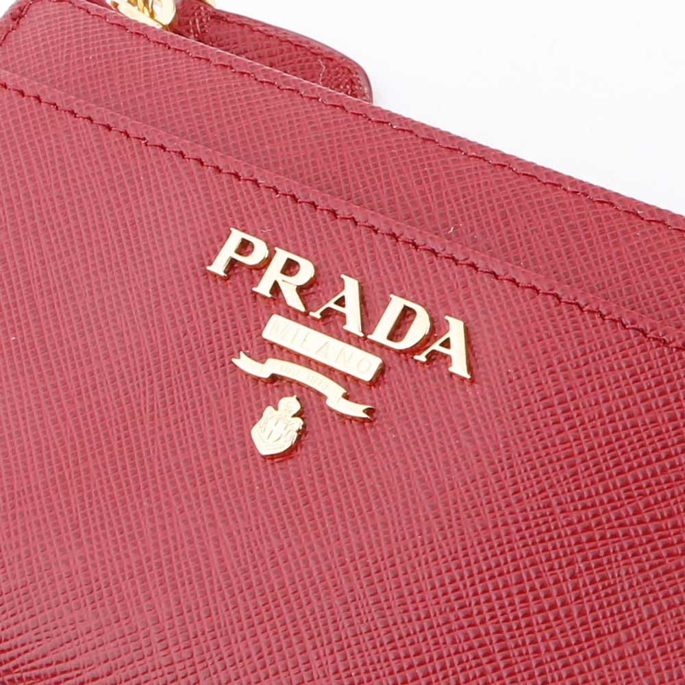 プラダ PRADA 小銭入れ SAFFIANO METAL キーポーチ/FUOCO 1PP122-QWA【FITHOUSE ONLINE SHOP】