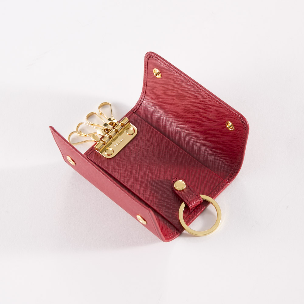 【特別SALE!!】プラダ PRADA キーケース SAF.METAL 4連 KR付/FUOCO 1PG004-QWA【FITHOUSE ONLINE SHOP】