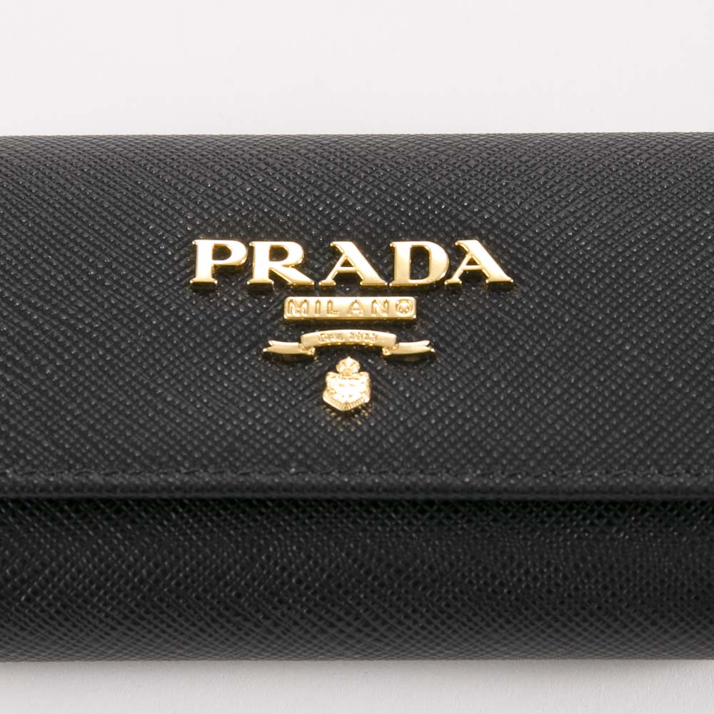 プラダ PRADA キーケース SAFFIANO MULTICOLOR 4連 KR付/NERO+IBISCO 1PG004-ZLP【FITHOUSE ONLINE SHOP】