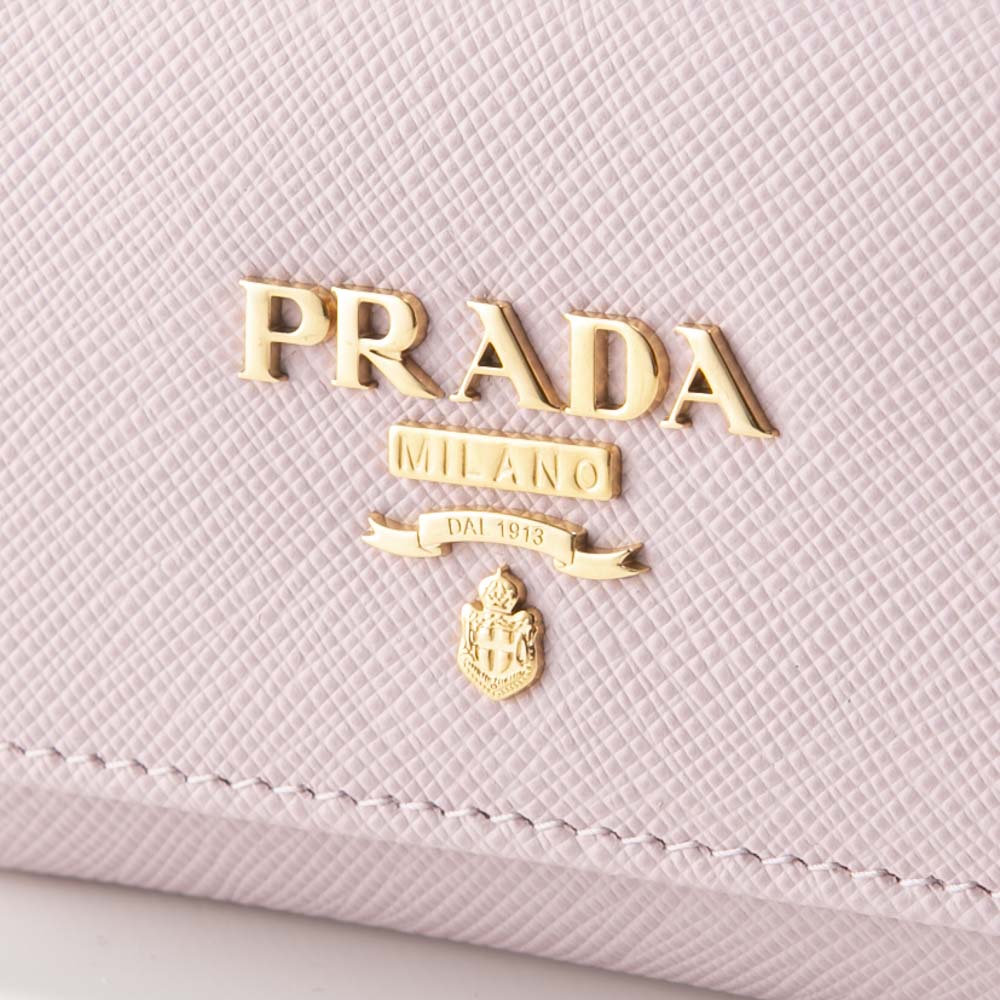 【定番人気】PRADA プラダ サフィアーノ 4連キーケース ピンク系