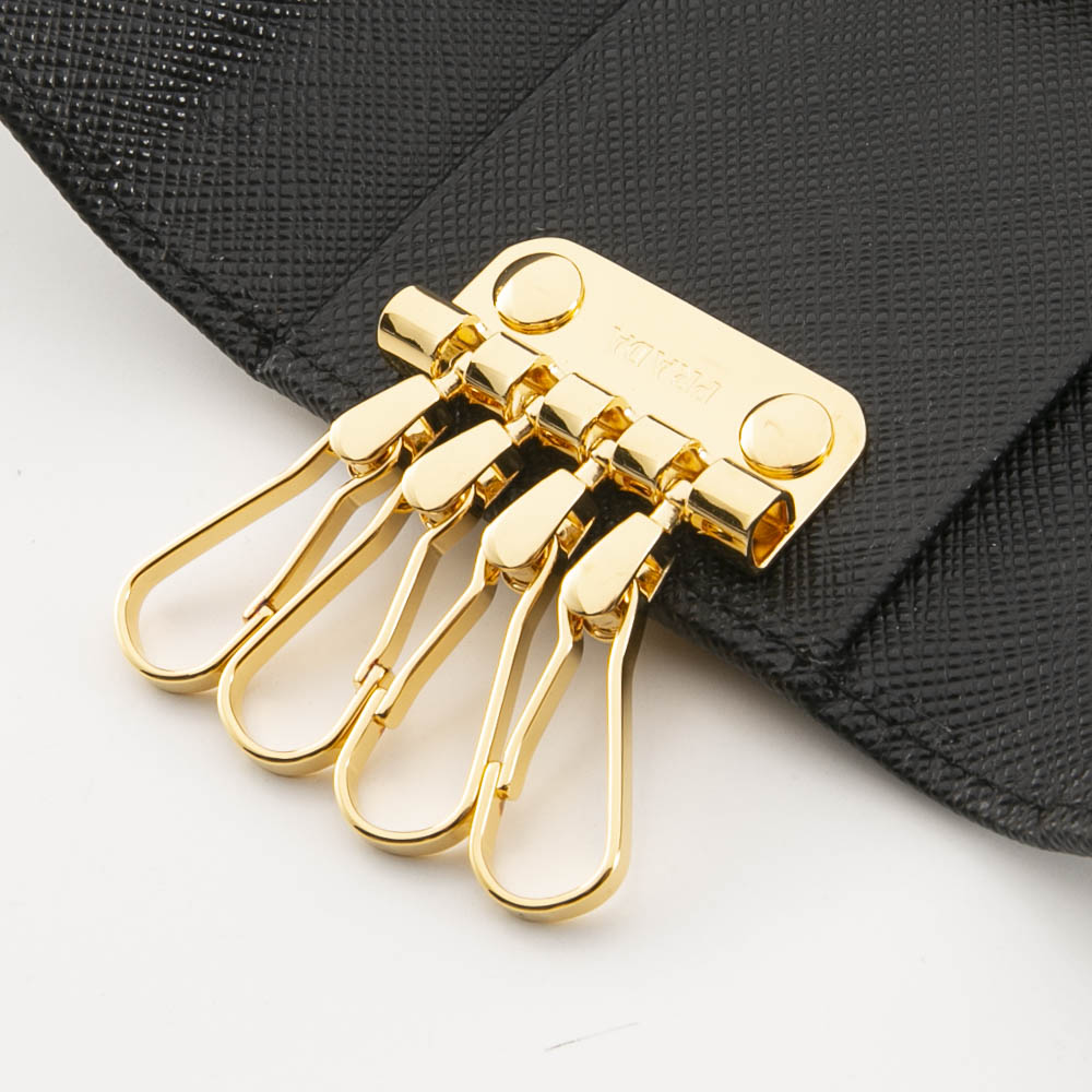 プラダ PRADA SAFFIANO TRIANGOLO 4連キーケース キーリング付き 1PG004 QHH【FITHOUSE ONLINE SHOP】