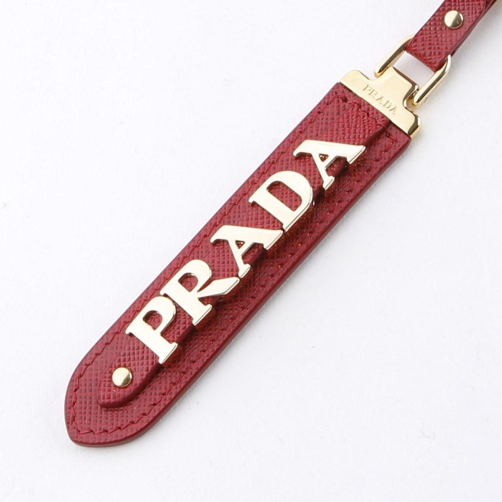 プラダ PRADA キーリング SAFFIANO 金具ロゴ/FUOCO 1PP067-053【FITHOUSE ONLINE SHOP】