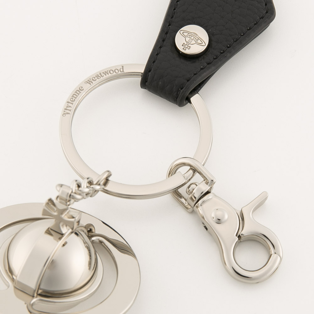 ヴィヴィアンウエストウッド Vivienne Westwood METAL オーブ キーリング/BLACK PU GRAIN 8203011LU-OM0014【FITHOUSE ONLINE SHOP】