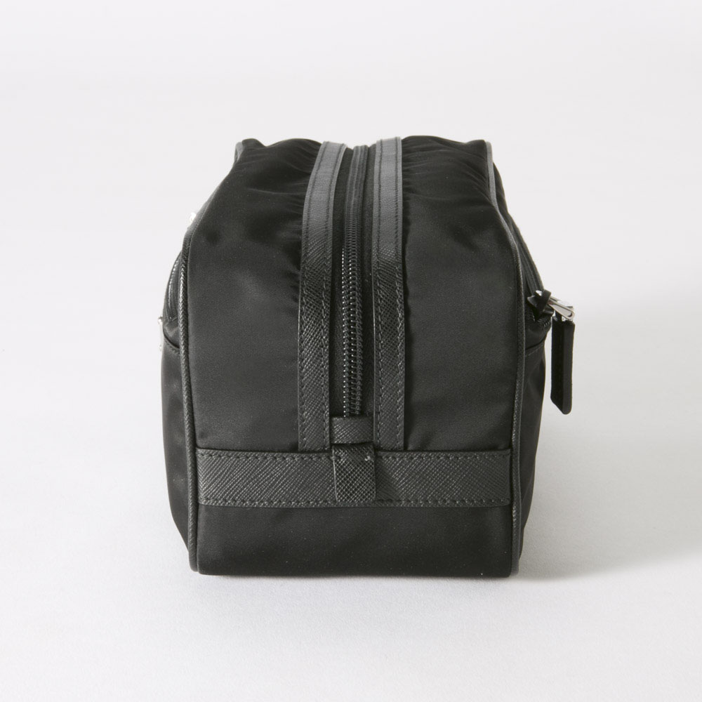 プラダ PRADA クラッチ・セカンドバッグ ReNylon+SAFFIANOハンドル付 