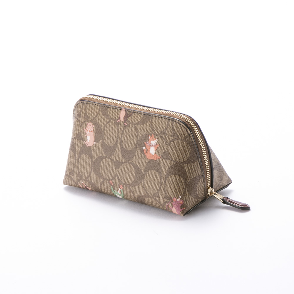 コーチ COACH PVCシグネチャーキャンバスパーティーアニマル柄コスメポーチ F87878【FITHOUSE ONLINE SHOP】