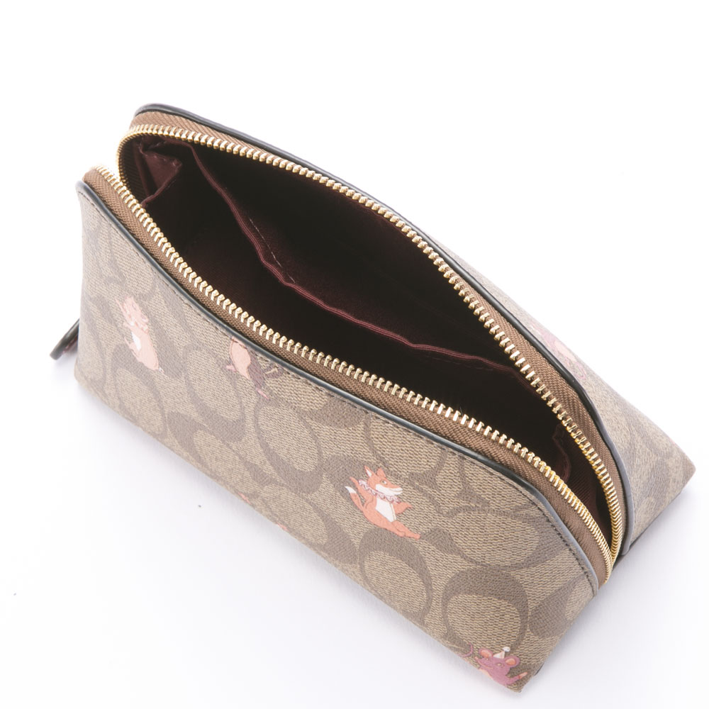 コーチ COACH PVCシグネチャーキャンバスパーティーアニマル柄コスメポーチ F87878【FITHOUSE ONLINE SHOP】