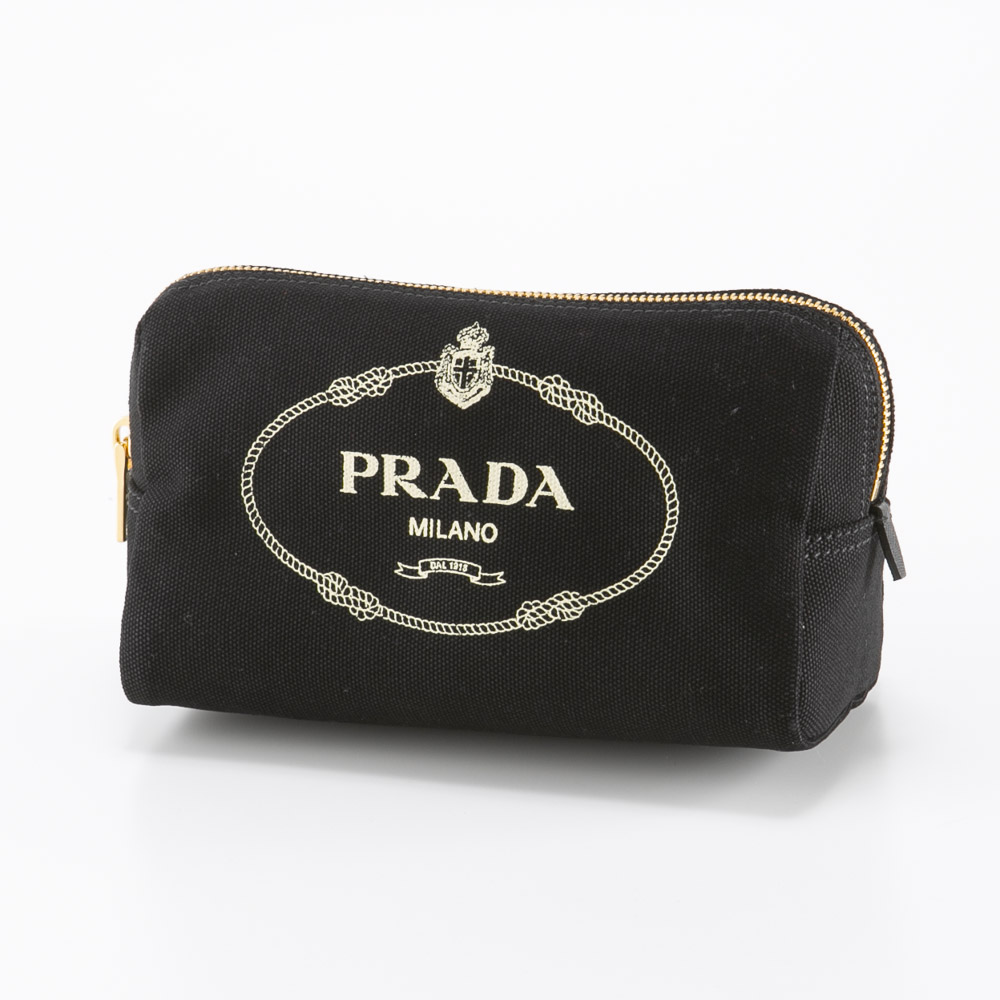 【Aランク】PRADA プラダ ポーチ 1NA693 ナイロン ブラック【ISEYA】