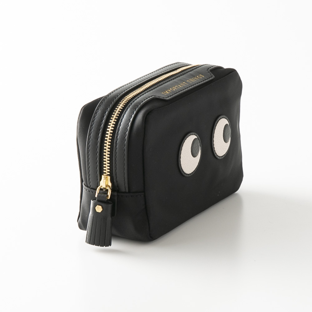 残１【新品】Anya Hindmarch モンスター ナイロン ポーチ ブラック