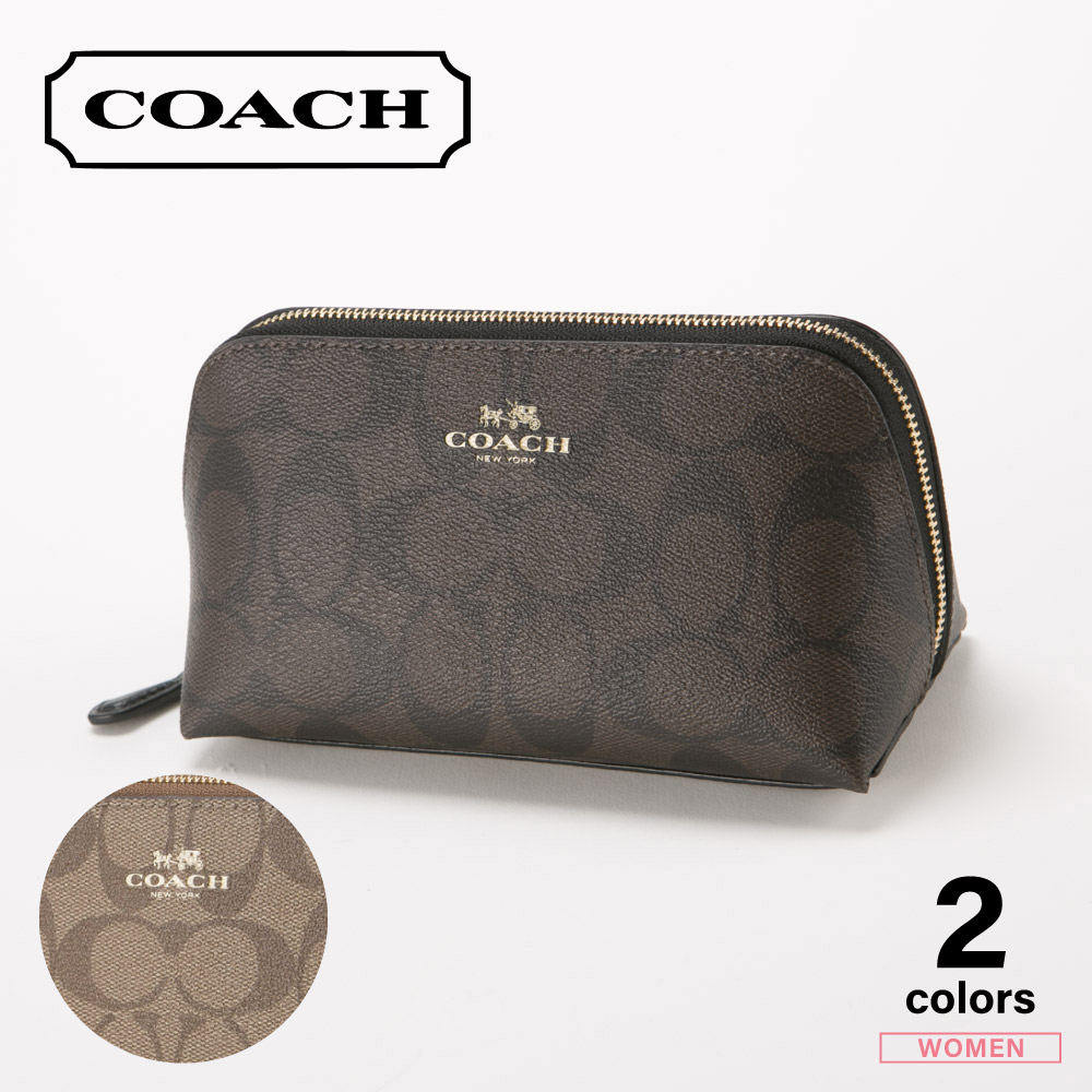 【未使用】コーチ COACH ポーチ シグネチャー　ダブルポケット