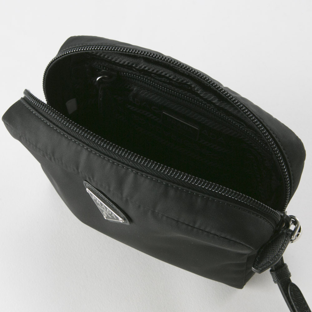 プラダ PRADA VELA▽付ストラップNYLポーチ10Ｘ16/NERO 1NE021-R067 