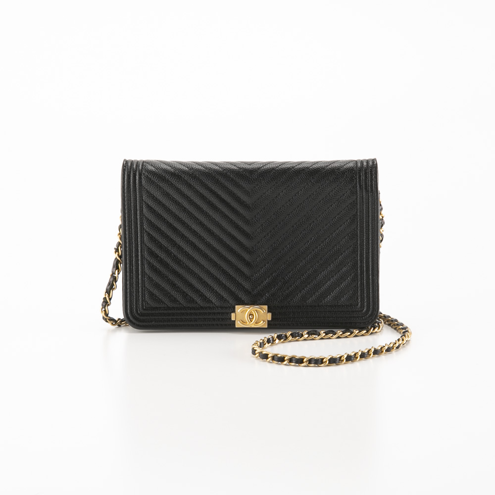 【ヴィンテージ・中古】シャネル CHANEL ショルダーバッグ ポシェット BOY CHANEL ボーイ シャネル Vステッチチェーンウォレット AP1117【FITHOUSE ONLINE SHOP】