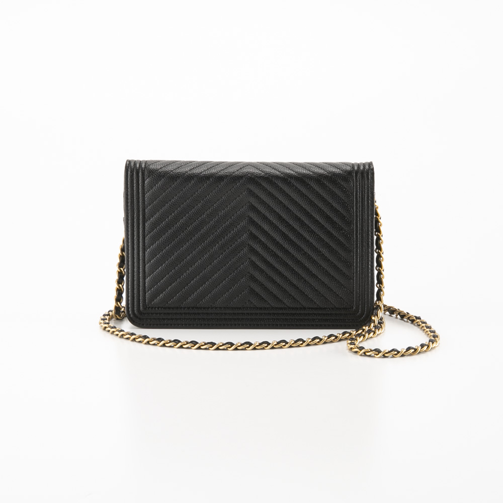 【ヴィンテージ・中古】シャネル CHANEL ショルダーバッグ ポシェット BOY CHANEL ボーイ シャネル Vステッチチェーンウォレット AP1117【FITHOUSE ONLINE SHOP】