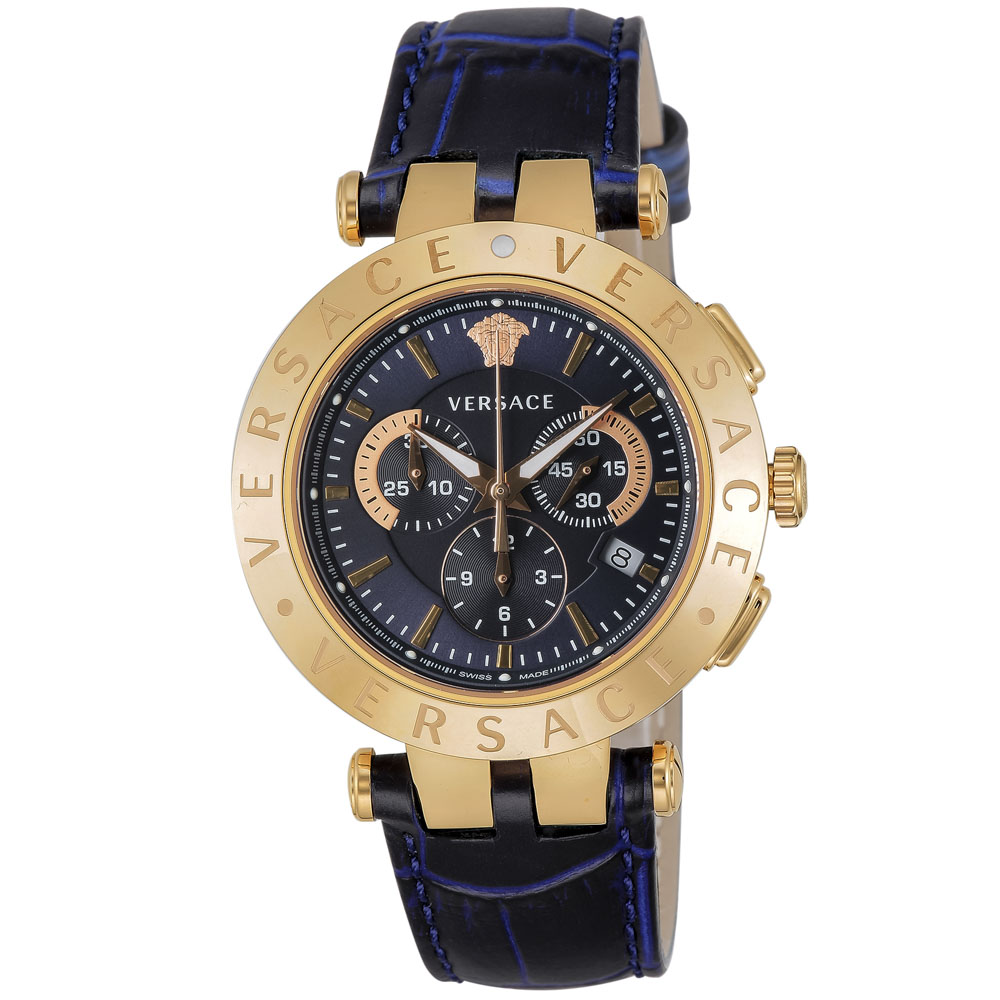 ヴェルサーチ VERSACE 腕時計 VER･20A NEW V-RACEクロノレザーベルトMウォッチ VERQ00120【FITHOUSE ONLINE SHOP】