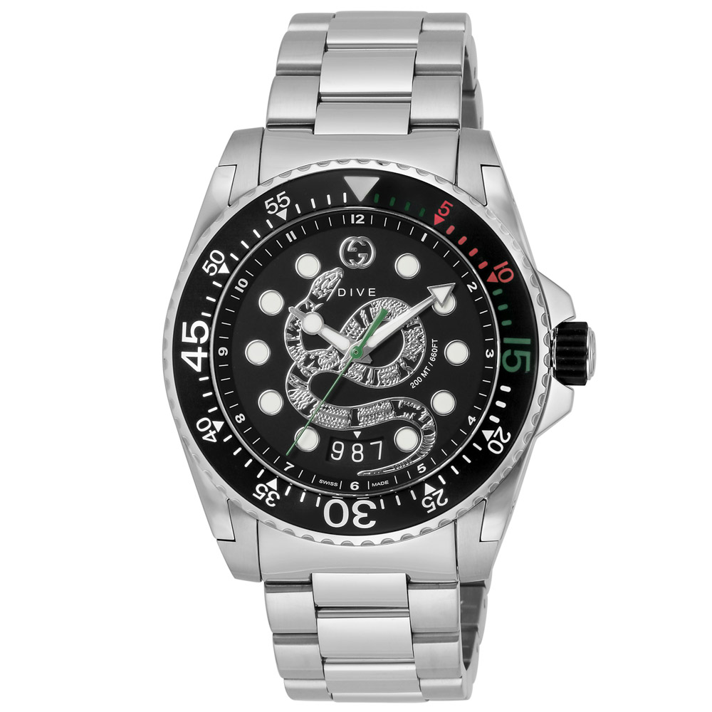 グッチ GUCCI 腕時計 DIVE SNAKE ステンレスベルト Mウォッチ YA136218【FITHOUSE ONLINE SHOP】