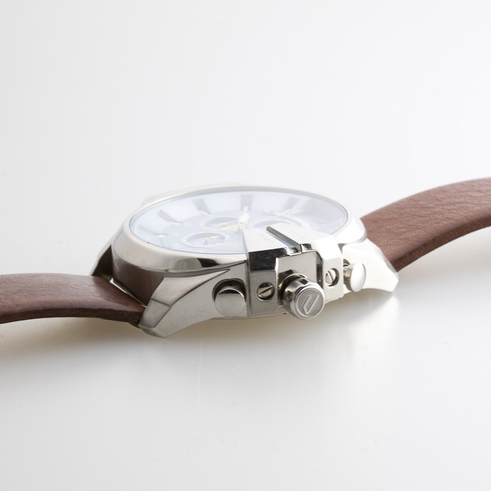 DIESEL DZ4131 CHRONOGRAPH WATCH BRUSHED CHROME AND SLATE