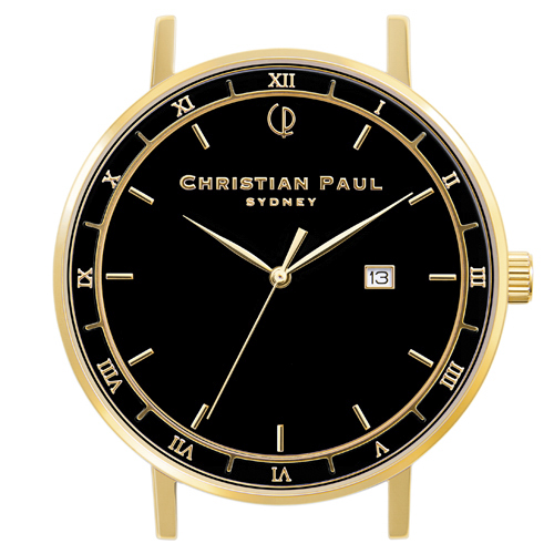 クリスチャンポール Christian Paul 腕時計ヘッド ALPHA 43mm L ベルト別売 ALP-BLKGLD43【FITHOUSE ONLINE SHOP】