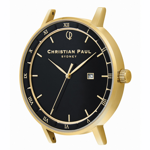 クリスチャンポール Christian Paul 腕時計ヘッド ALPHA 43mm L ベルト別売 ALP-BLKGLD43【FITHOUSE ONLINE SHOP】