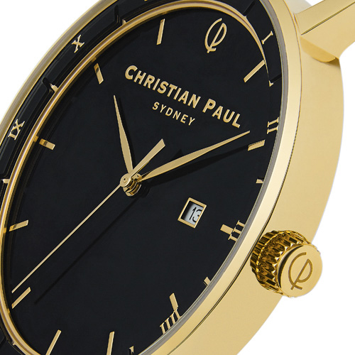 クリスチャンポール Christian Paul 腕時計ヘッド ALPHA 43mm L ベルト別売 ALP-BLKGLD43【FITHOUSE ONLINE SHOP】