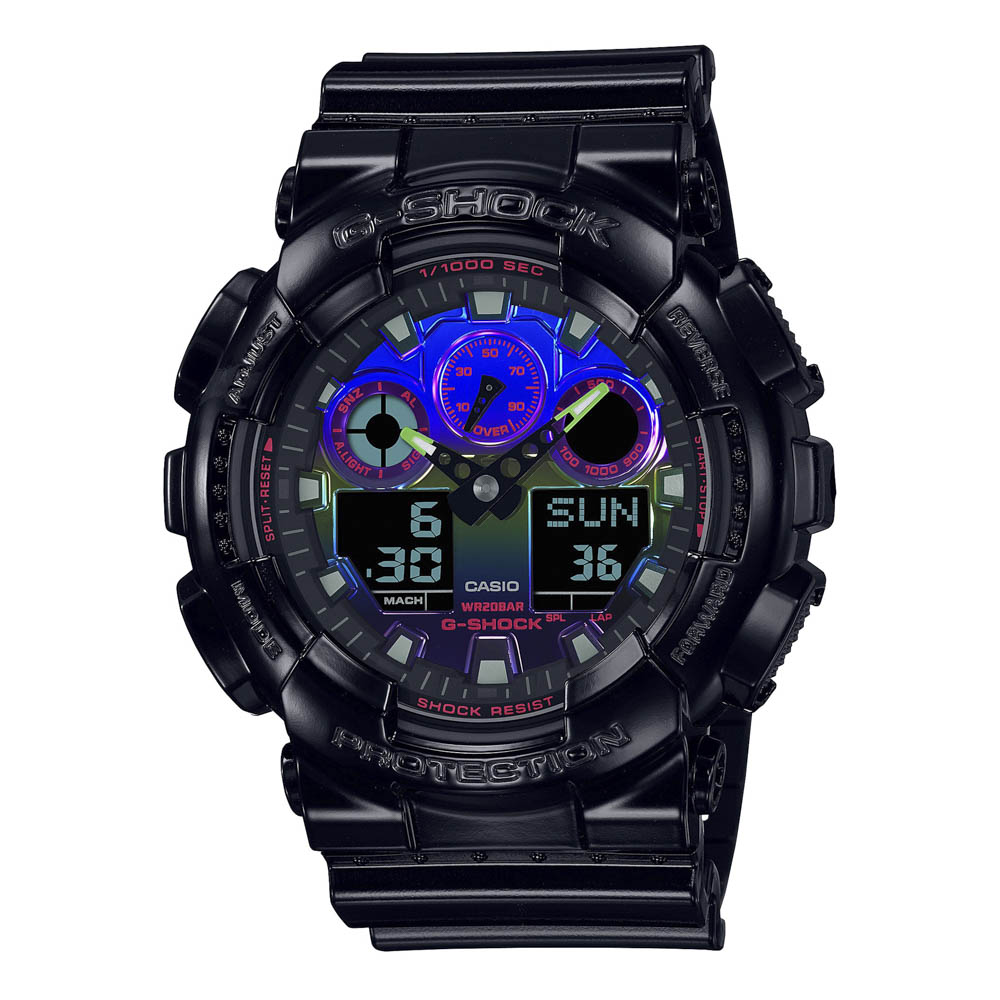 カシオ CASIO ジーショック G-SHOCK 腕時計 Virtual Rainbow：Gamer's RGB GA-100 アナデジMウォッチ GA-100RGB-1AJF【FITHOUSE ONLINE SHOP】