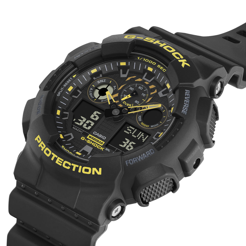 カシオ CASIO ジーショック G-SHOCK 腕時計 Caution Yellow GA-100 アナデジ Mウォッチ GA-100CY-1AJF【FITHOUSE ONLINE SHOP】