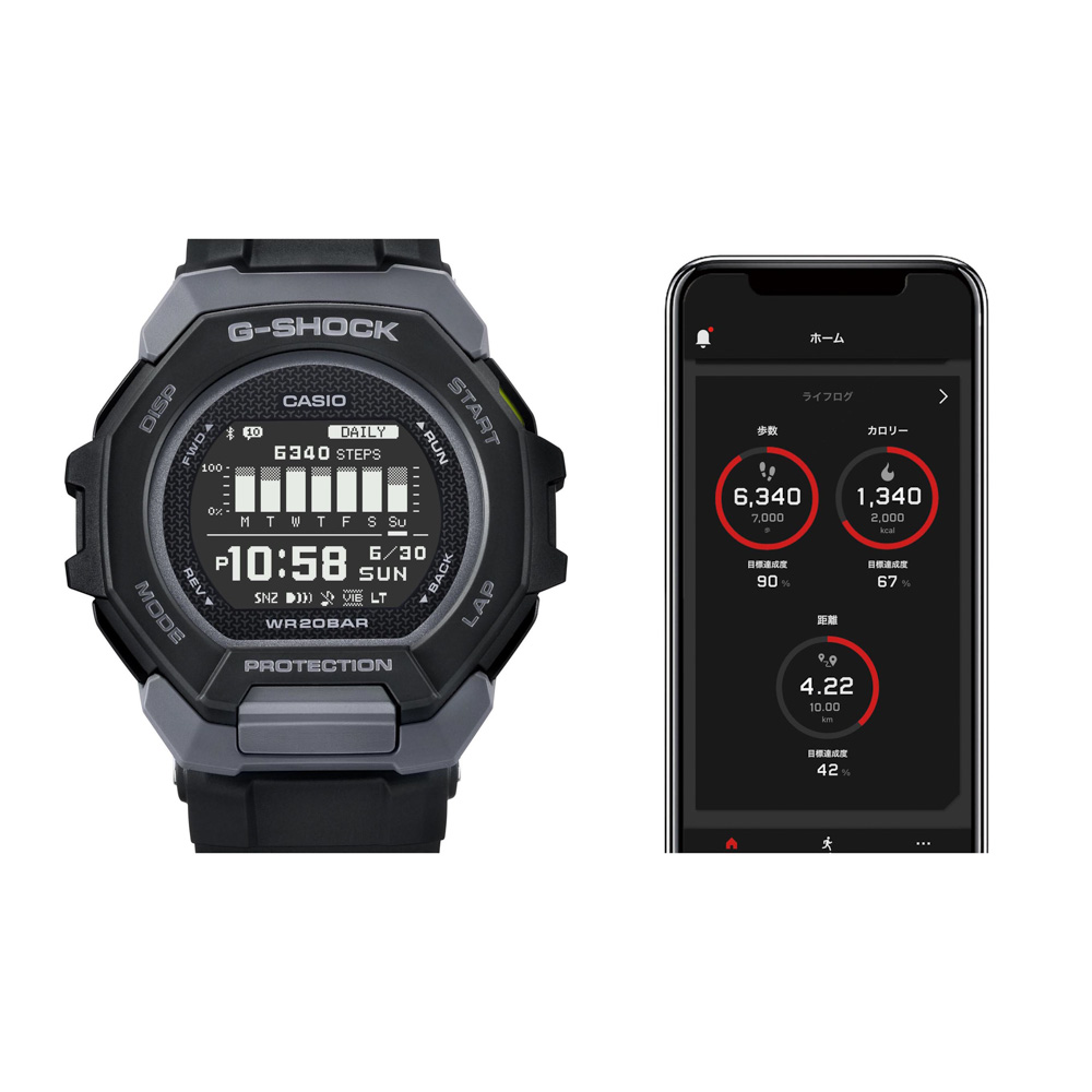ジーショック G-SHOCK 腕時計 G-SQUAD モバイルリンク デジタル Mウォッチ GBD-300-1JF【FITHOUSE ONLINE SHOP】
