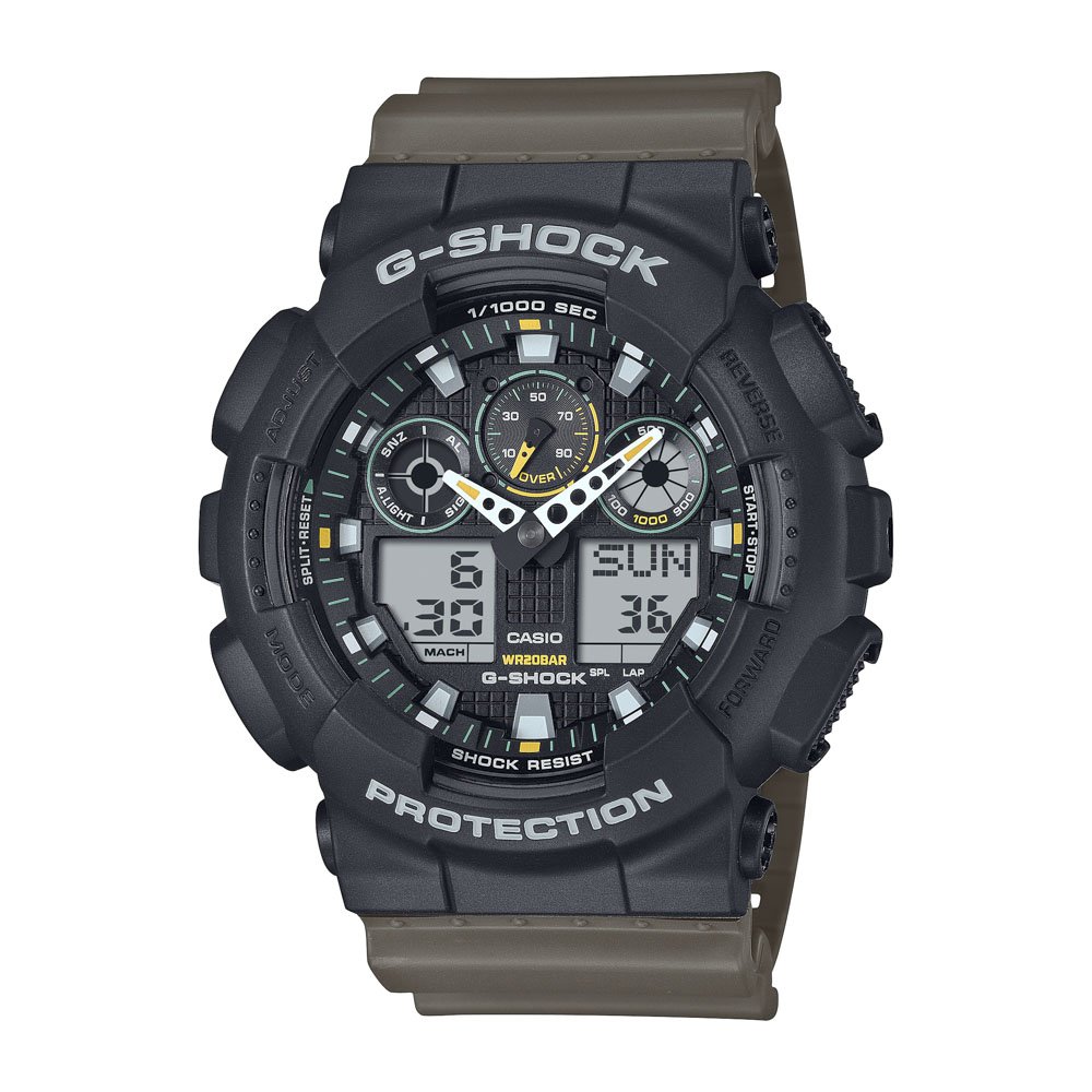 ジーショック G-SHOCK 腕時計 GA-100 Two tone utility colors アナデジ Mウォッチ GA-100TU-1A3JF【FITHOUSE ONLINE SHOP】