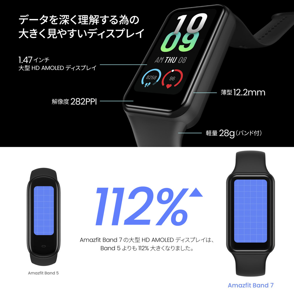 アマズフィット AMAZFIT Band 7 スマートウォッチ SP170049C15【FITHOUSE ONLINE SHOP】