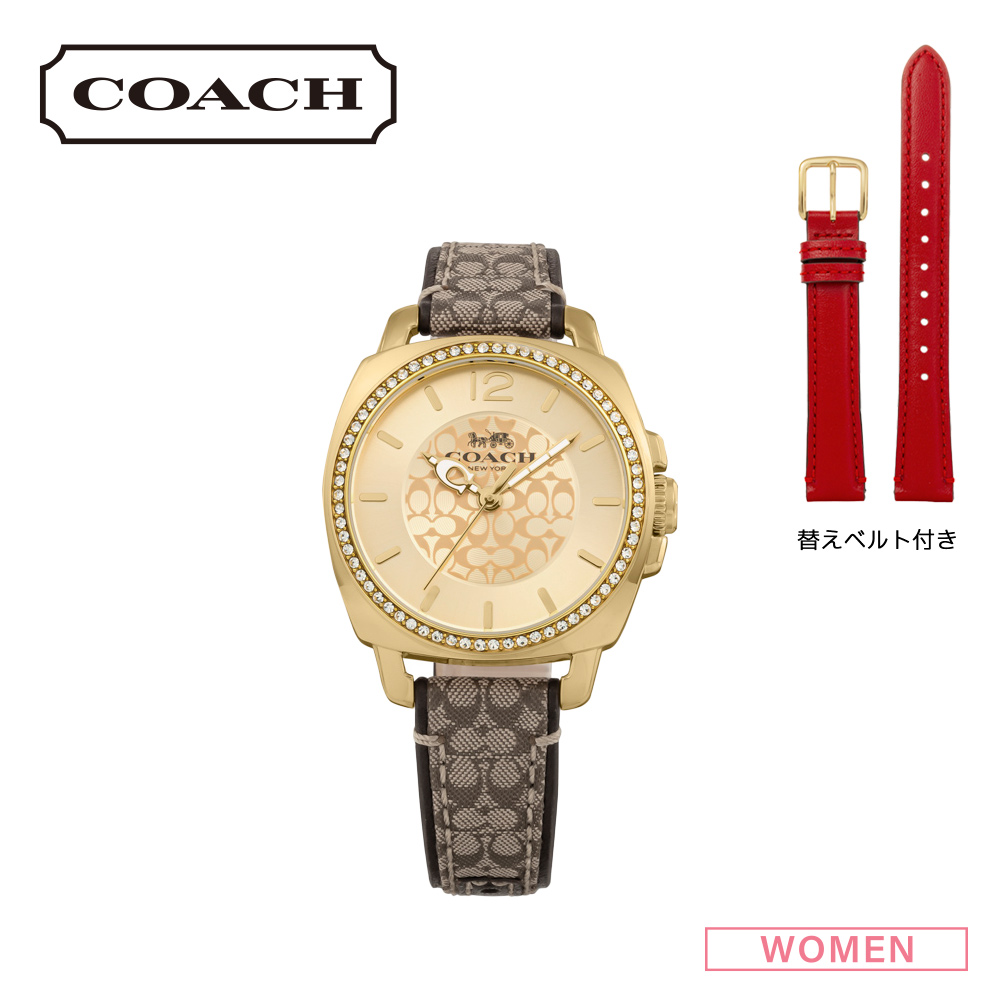 コーチ COACH 腕時計 BOYFRIEND SMALL ラウンド レザー Lウォッチ 替ベルト付 14000091【FITHOUSE ONLINE SHOP】