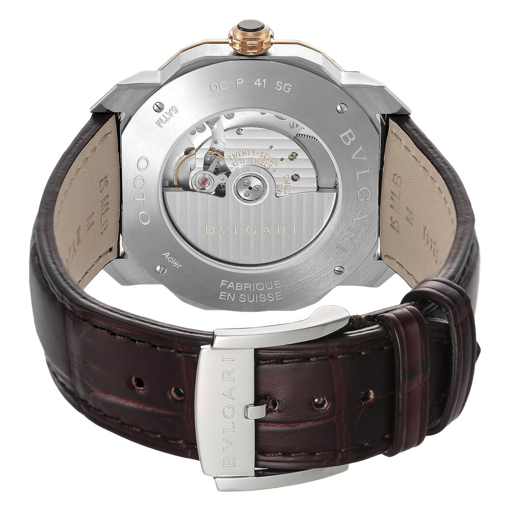 ブルガリ BVLGARI 腕時計 オクト ローマ 41ミリ アリゲーターレザー Mウォッチ I#OC41C6SPGLD【FITHOUSE ONLINE SHOP】