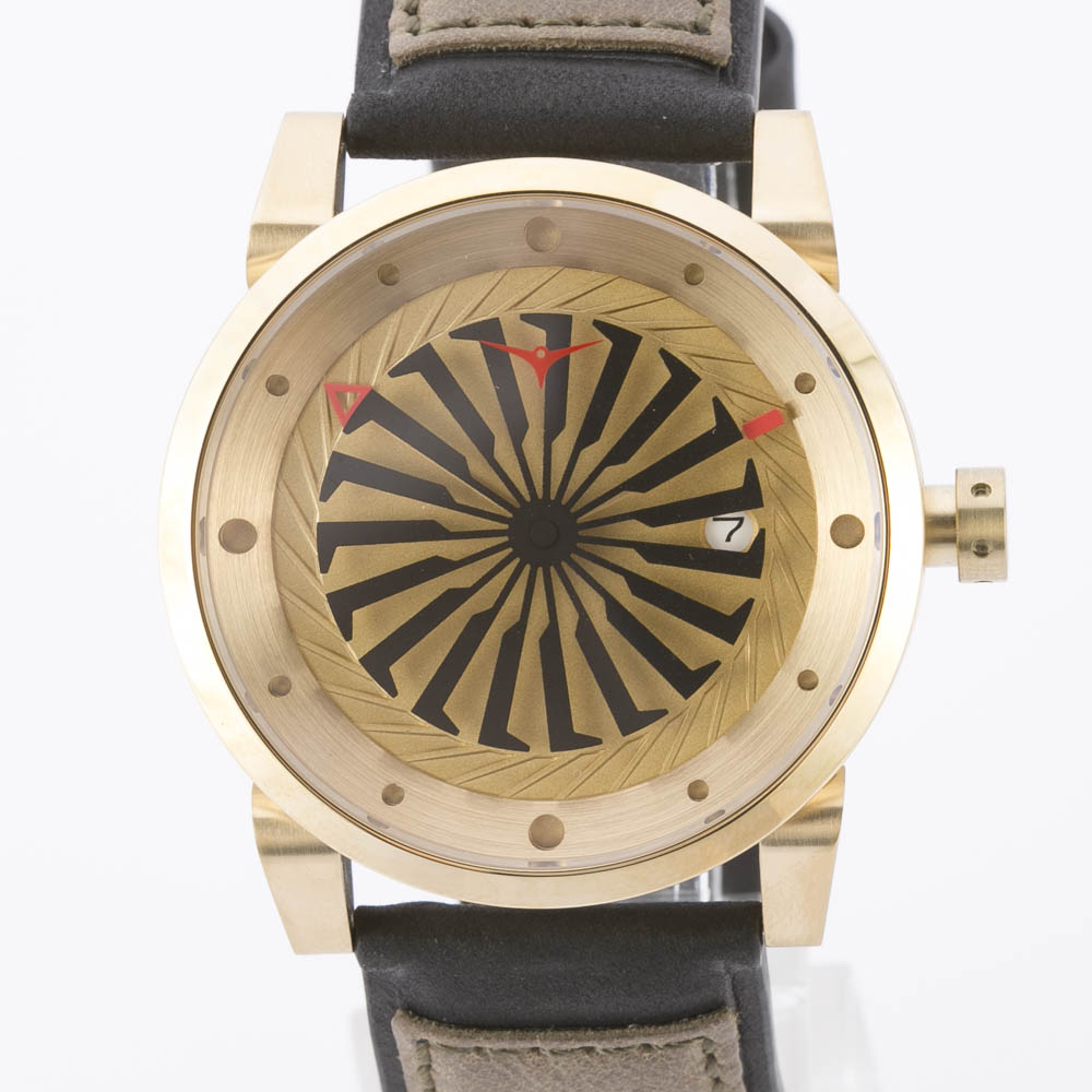 ジンボ ZINVO 腕時計 GOLD 44mmデイトレザーMウォッチ【FITHOUSE ...