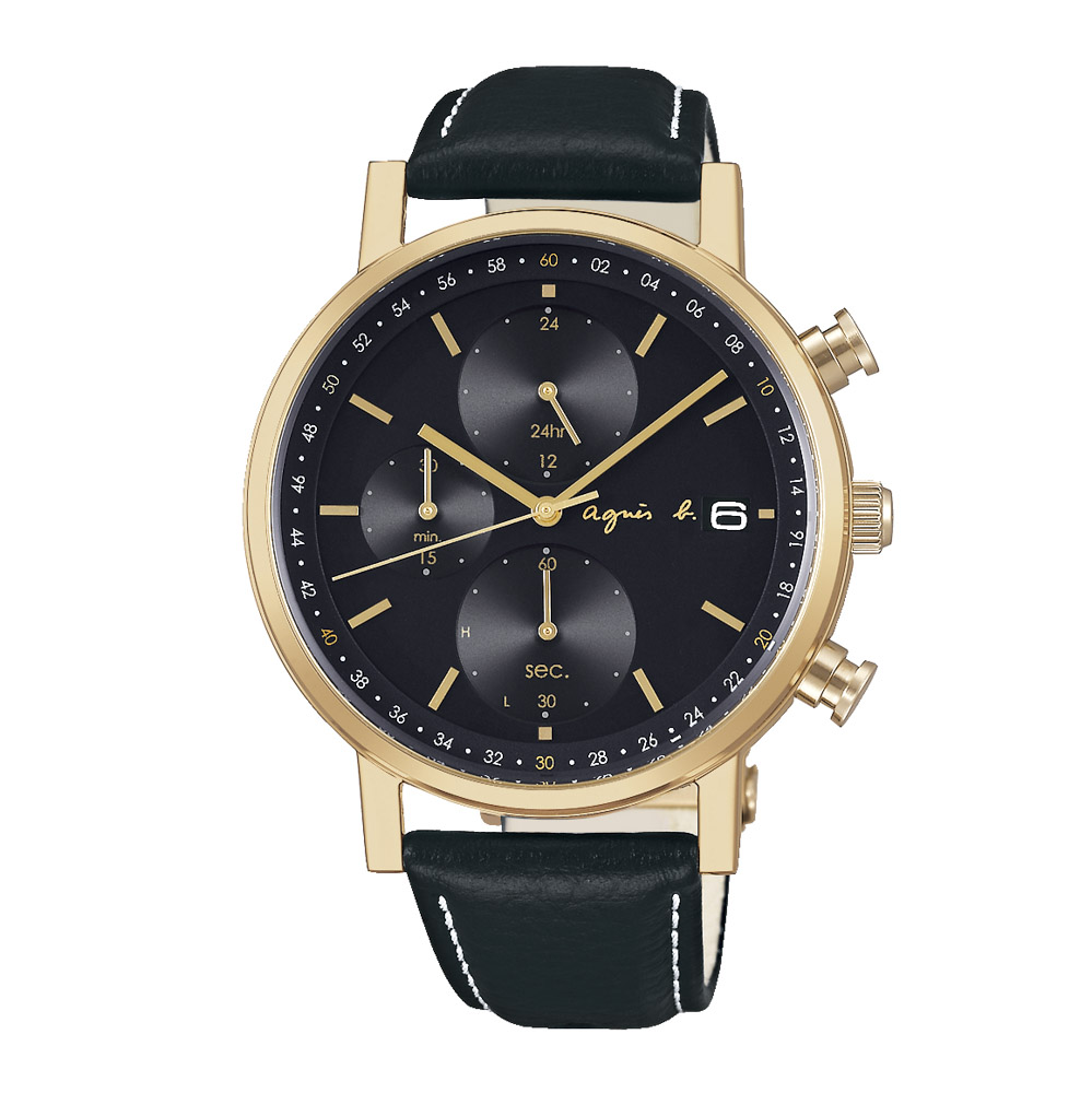 アニエスベー agnes b. 腕時計 ソーラー クロノグラフ レザーベルト メンズウォッチ FBRD936【FITHOUSE ONLINE SHOP】